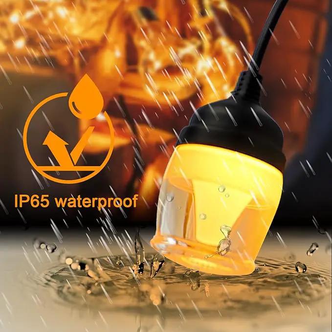 String Lights for Outside, Outdoor Patio Lights with 12 LED Bulbs Waterproof Shatterproof Hanging Patio Lights String for Patio for Bistro, Garden, Backyard, Gazebo, Party Decor, Easter by GreenHaven Gardens