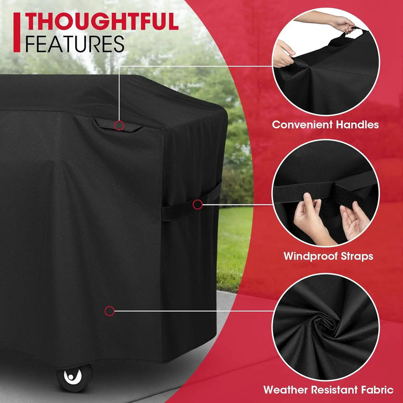 Unicook 5483 Griddle Cover for Blackstone 28 Inch Cooking Station with Hood, Heavy Duty Waterproof Flat Top Gas Grill Cover, All Weather Protection for BBQ Griddle, Black by GreenHaven Gardens