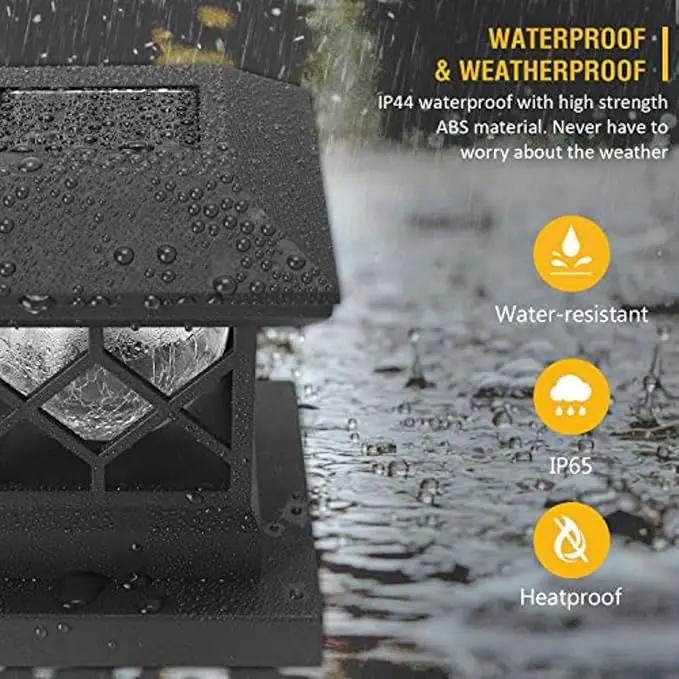 TWINSLUXES Solar Post Cap Lights Outdoor - Waterproof LED Fence Post Solar Lights for 3.5x3.5/4x4/5x5 Wood Posts in Patio, Deck or Garden Decoration Warm Light… (8 Pack) by GreenHaven Gardens