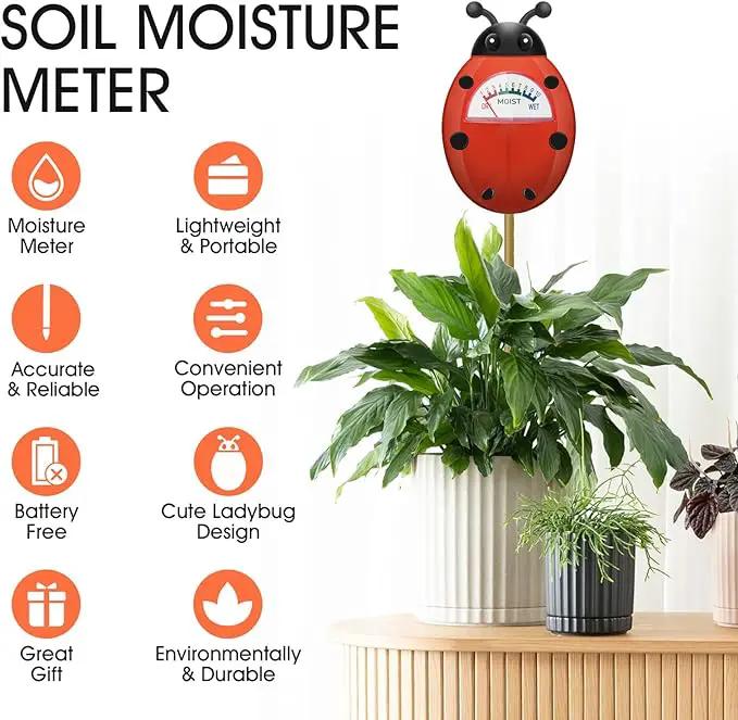 UNIWA Soil Moisture Meter, Plant Moisture Meter, Soil Hygrometer Sensor for Gardening, Farming, Indoor, and Outdoor Plants, Plant Water Monitor Gardening Gifts, No Batteries Required, 2-Pack by GreenHaven Gardens