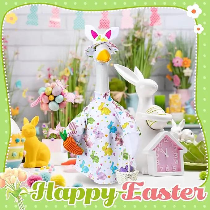 Easter Goose Outfit Goose Clothes for 23" High Cement or Plastic Goose Lawn Goose Clothing, Porch Goose Clothes, Lawn Goose Outfit, Garden Goose Costume by GreenHaven Gardens