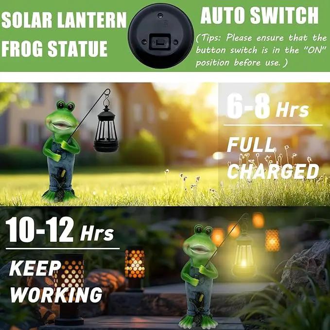 Cute Cowboy Frog Garden Statue for Mom - Unique Outdoor Decor, Waterproof Resin, Perfect for Garden, Yard, Lawn Decoration, Top by GreenHaven Gardens