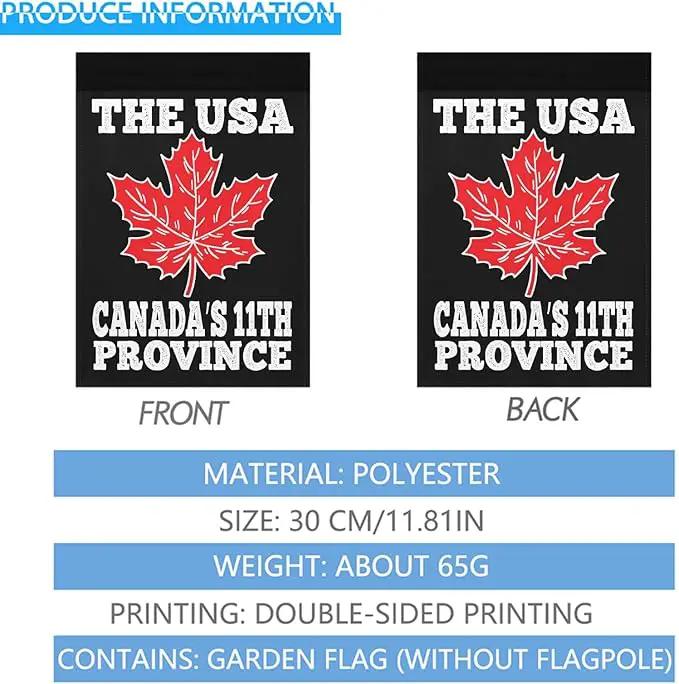 The US Canada’s 11th Province Seasonal Garden Flag 12x18 Double Sided Funny Banner for Indoor by GreenHaven Gardens