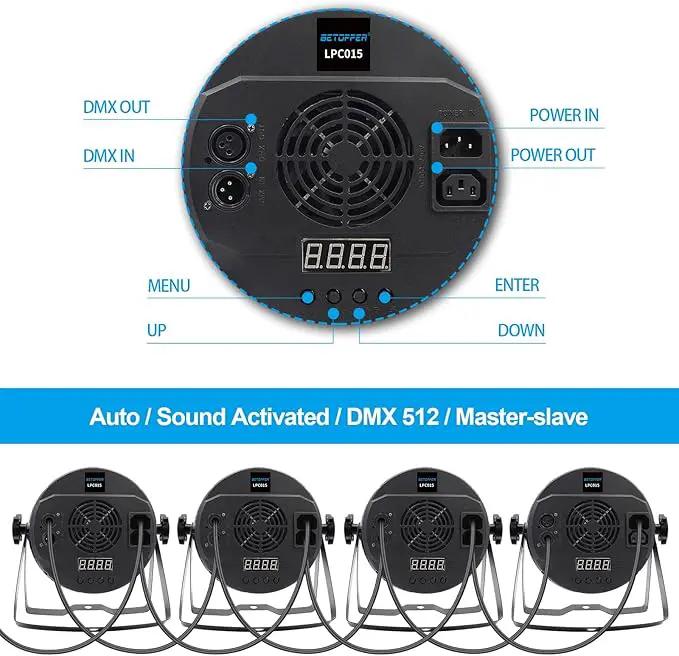 BETOPPER Stage RGB LED Par Lights, DMX Sound Activated Strobe Wash for Party, Wedding, Club, Festival by GreenHaven Gardens