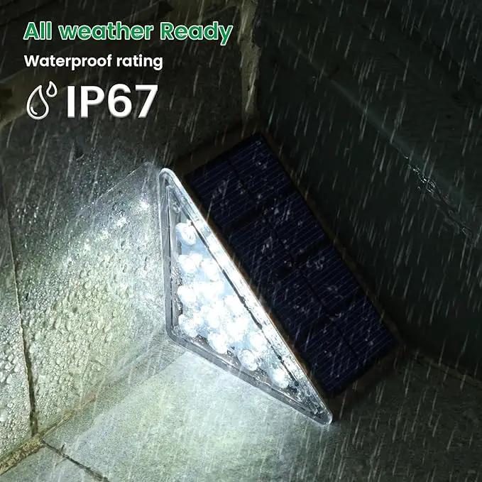 Solar Step Lights for Outside,16 Pack Solar Stair Lights Outdoor Waterproof IP67,Outdoor Deck Step Lights,Solar Outdoor Lights for Staircase,Patio,Front Step(Cool Brown)… by GreenHaven Gardens