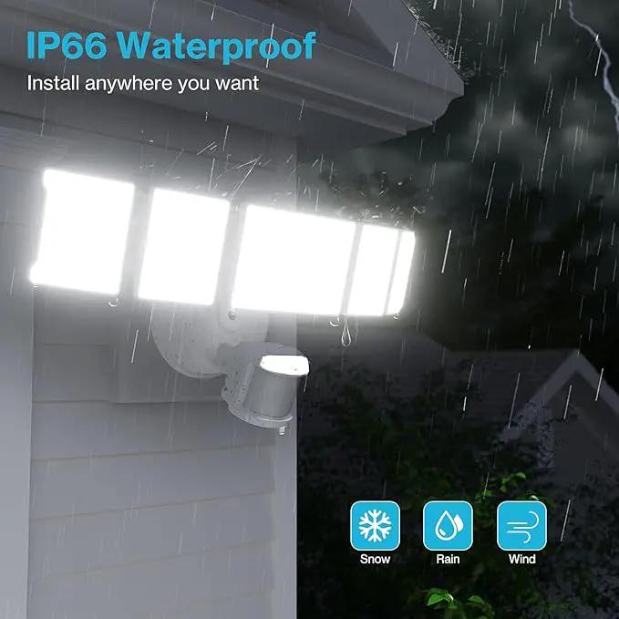 Olafus 100W Motion Sensor Outdoor Lights, 10000LM 2 Pack Motion Sensor Flood Light, Dusk to Dawn Outdoor Lighting, IP65 Waterproof Motion Detector Lights for Outside, White by GreenHaven Gardens