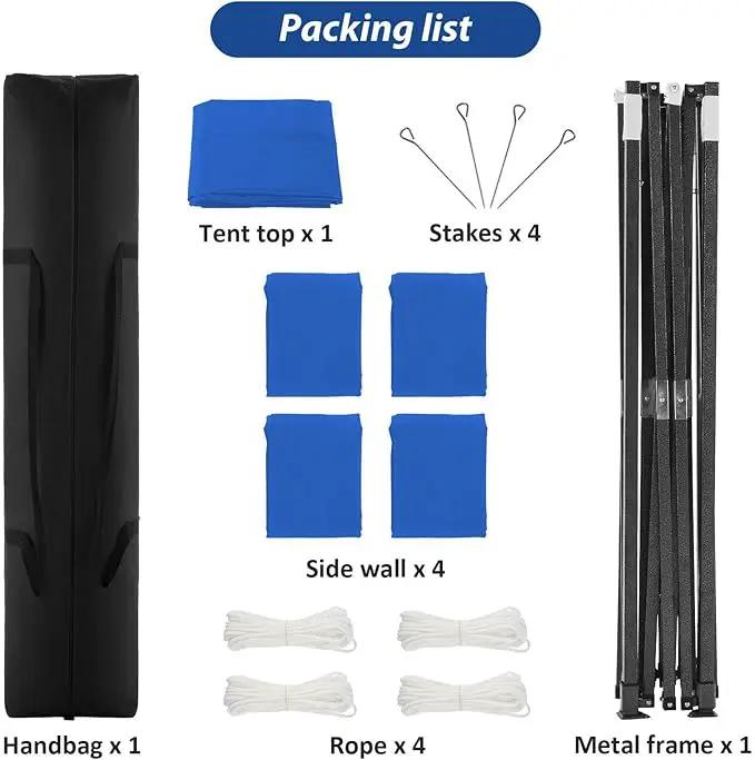 COBIZI 10x10 Heavy Duty Pop up Canopy with 4 Removable Sidewalls, Canopy Tent with Portable Bag, Ez Pop up Tent Commercial Gazebo Waterproof Sunshade for All Weather Party Camp Stall Patio by GreenHaven Gardens