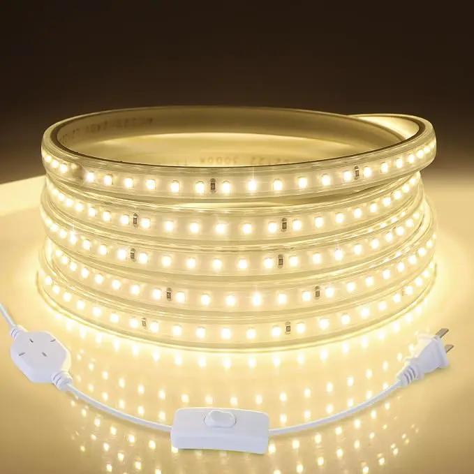 AIMENGTE LED Strip Lights Under Cabinet Lighting, Outdoor Led Lights Waterproof, AC 110V, 600LEDs, 3000k LED Rope Lights for Garden, Lawn, Kitchen Home Decor (16.4ft, Warm White) by GreenHaven Gardens
