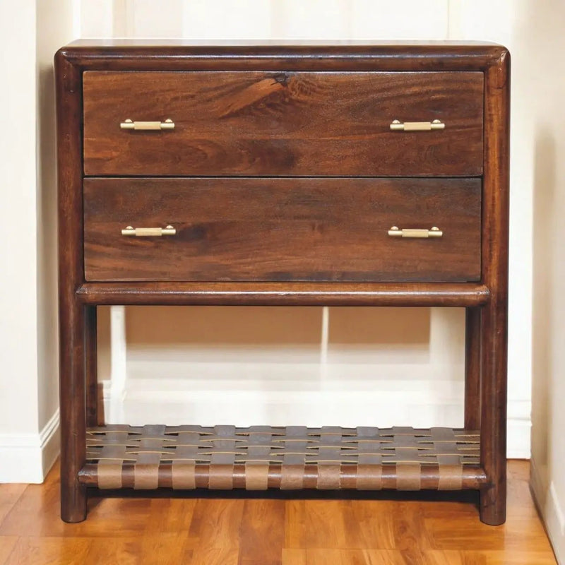 Regency - Woven 2 Drawer Nightstand - Brown by HouseOfZazla