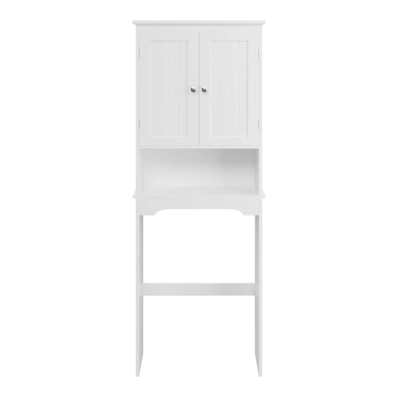 Over The Toilet Storage Cabinet, Bathroom Space Saver With Adjustable Shelf - White by HouseOfZazla