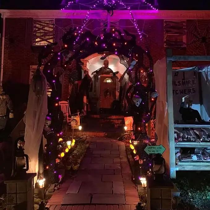 TW SHINE Purple and Orange Halloween Lights, 2 Pack 20FT 100 Count Incandescent Mini String Lights, Waterproof Halloween Decorations for Outdoor Indoor Patio Home Party Garden Yard Decor by GreenHaven Gardens