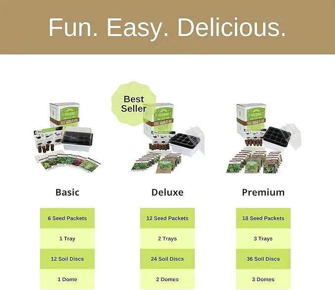 Culinary Indoor Herb Garden Starter Kit | Premium Herb Seeds | 18 Non-GMO Varieties | Grow Cooking Herbs & Spices | Seeds: Mint, Basil, Fennel, Anise, Rosemary, Dill, Mustard, More by GreenHaven Gardens
