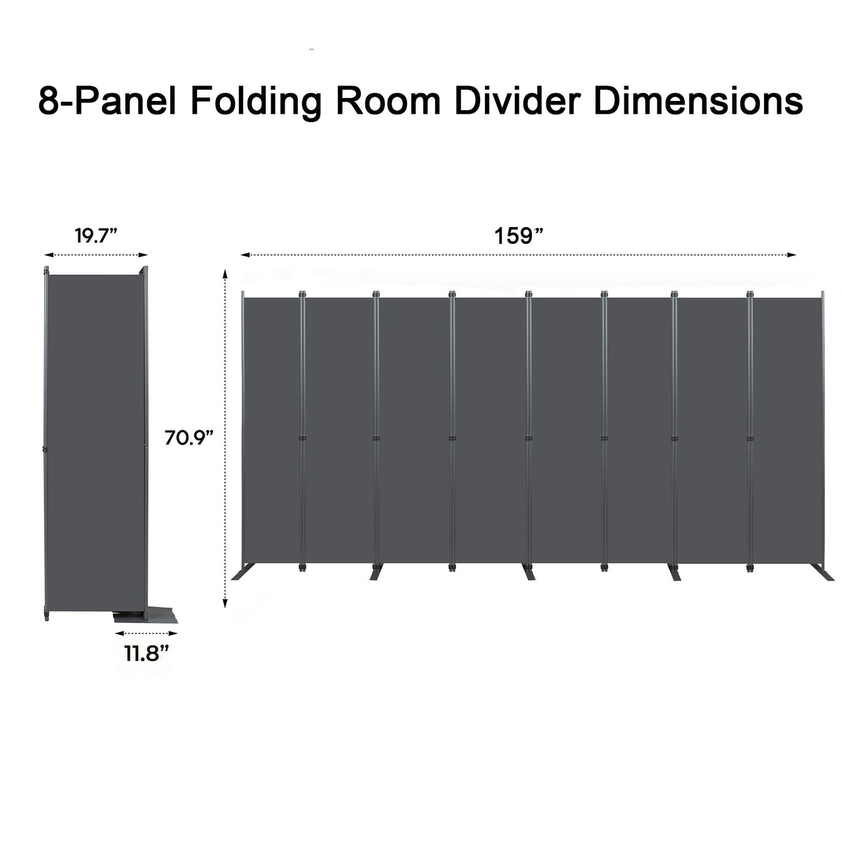 8-Panel Folding Privacy Screen, photo 6 of 7
