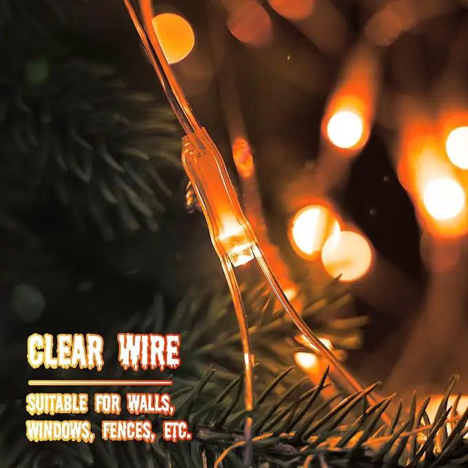 Christmas Net Lights Outdoor - 360 LED Orange Net Lights Waterproof with Remote, 12x5 ft Extendable 8 Modes for Bushes, Gazebo, Lawn, Garden, Shrubs, Tree, Backyard Decorations by GreenHaven Gardens