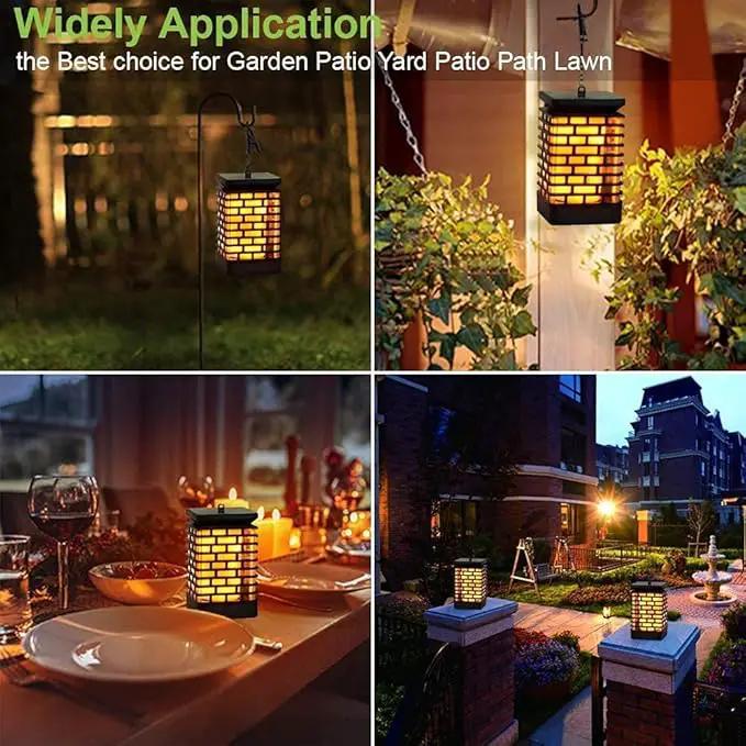 EOYIZW Solar Outdoor Lights 2 Pack- 99 LEDs Solar Lantern Flickering Flame Lights for Garden Decor- IP65 Waterproof Solar Garden Lights Decor for Halloween Patio Garden Yard Porch by GreenHaven Gardens