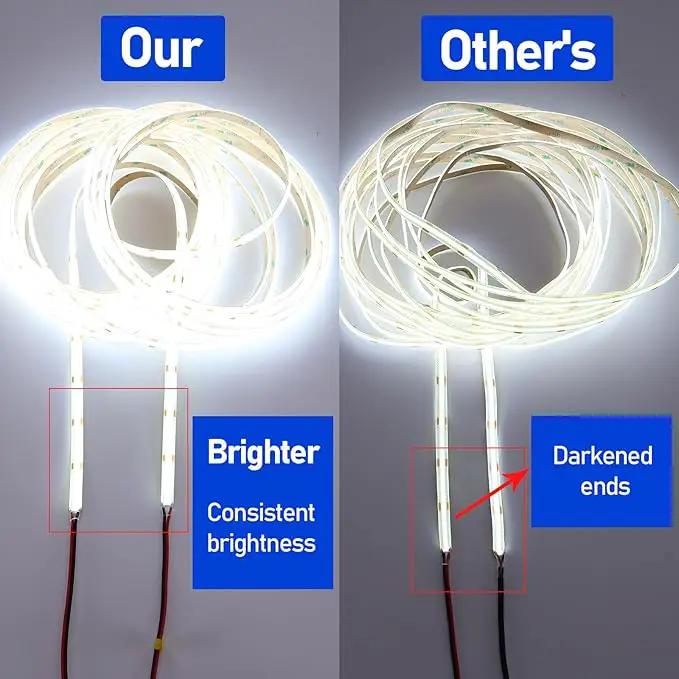 10M/32.8ft 24V COB LED Strip Light Waterproof IP65 Cool White 6000K Uniform Glow 3840LEDs CRI 93+ Flexible LED Tape Lights for DIY Cabinet Bedroom Kitchen Home Decor(No Power Supply) by GreenHaven Gardens