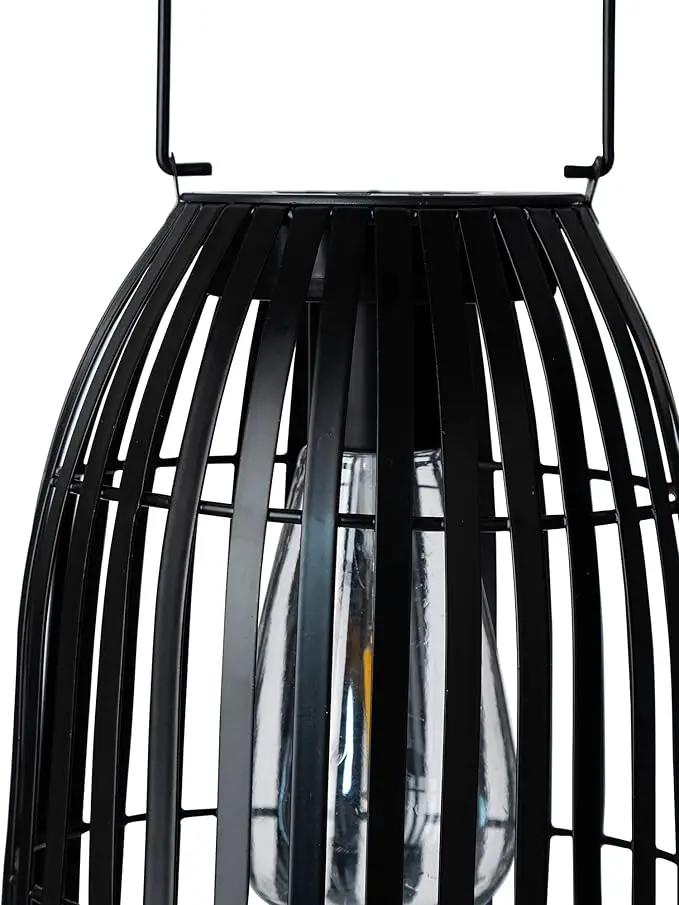 Solar Lantern Outdoor Waterproof Hanging Metal Birdcage Shaped Lantern Decorative Solar Light for Garden Yard Patio Porch by GreenHaven Gardens