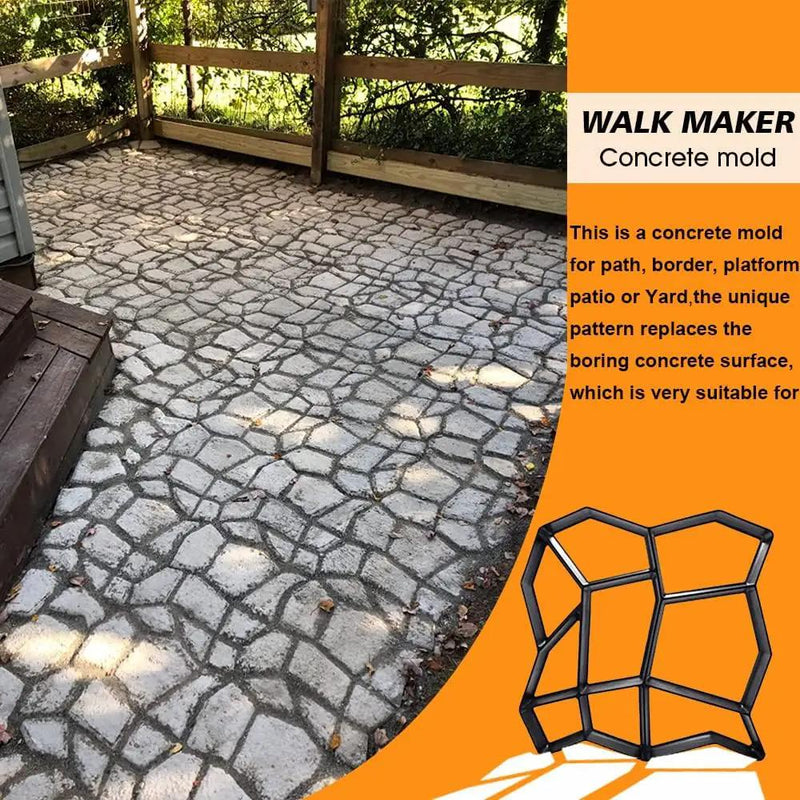 Avalution Reusable Concrete Mold 17"x17"x1.6" Walker Maker Courtyard Stepping Stone Molds Lawn Garden DIY Paving Mold(Irregular) by GreenHaven Gardens