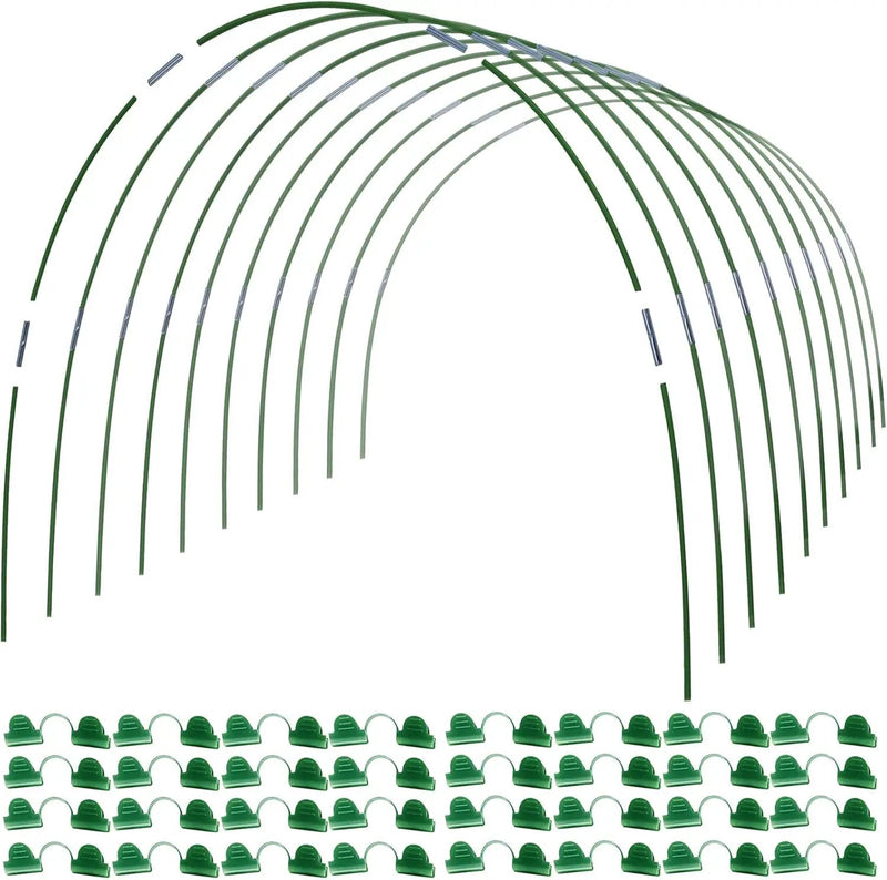 MAXPACE Greenhouse Hoops for DIY 2.7ft or Wider Grow Tunnel, Rust-Free Fiberglass Support Hoops Frame for Garden Fabric, Plant Support Garden Stakes, Gardening Supplies, 50pcs by GreenHaven Gardens