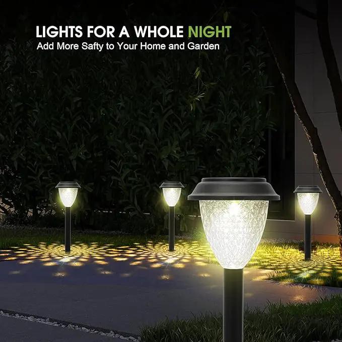 GOODFOEVER Solar Pathway Lights Outdoor, 16 Pack Solar Powered Garden Lights Waterproof, Auto On/Off Solar Yard Light for Lawn Patio Walkway Driveway Decor Landscape Lighting by GreenHaven Gardens