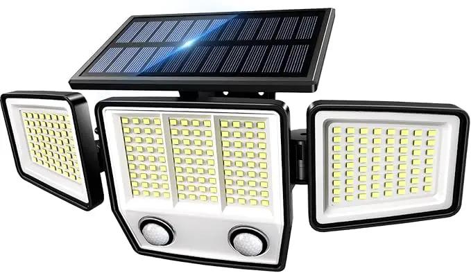 Solar Motion Sensor Outdoor Lights Waterproof - 3000LM 3 Modes Solar Security Lights Outdoor 270° Illumination IP65 LED Flood Wall Light for Garden Yard Patio Pathway (1Pack) by GreenHaven Gardens