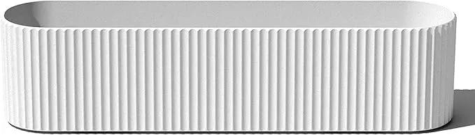 Veradek Demi Series Window Box Planter - Long Planter Box for Windowsill/Balcony | Durable Plastic-Stone Composite Material | Modern Décor for Flowers/Herbs by GreenHaven Gardens