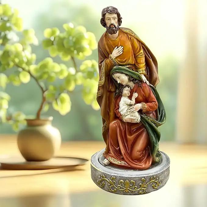 Jesus Statue Outdoor Decor Solar Lights, Religious Garden Statue, Blessed Father Outdoor Figure for Home/Garden Decor, Gift for Men/Father(11.22” H) by GreenHaven Gardens