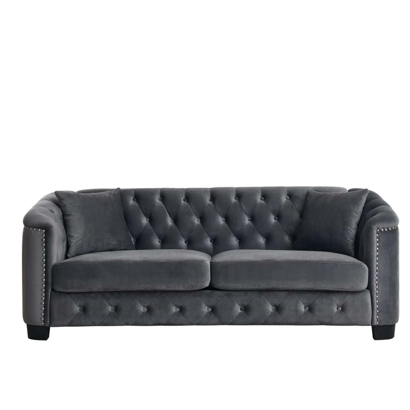 Modern Chesterfield Sofa With Tufted Backrest For Living Room by HouseOfZazla