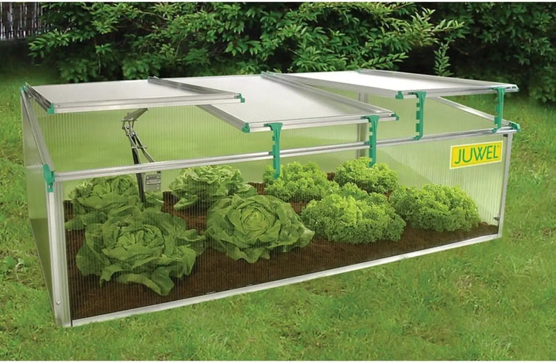 Victorian Cold Frame Gardening Kit - Metal Frame, 3 Windows, 59x32x4 Inches 142 by GreenHaven Gardens