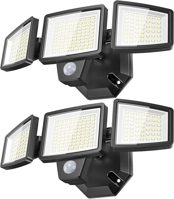 65W LED Flood Lights Outdoor, 6500LM, Waterproof, 6500K Motion Sensor Flood Lights Outdoor with Adjustable 3 Head Detected Floodlight for Outside Entryway Garage, Yard, Porch, 2Pack by GreenHaven Gardens