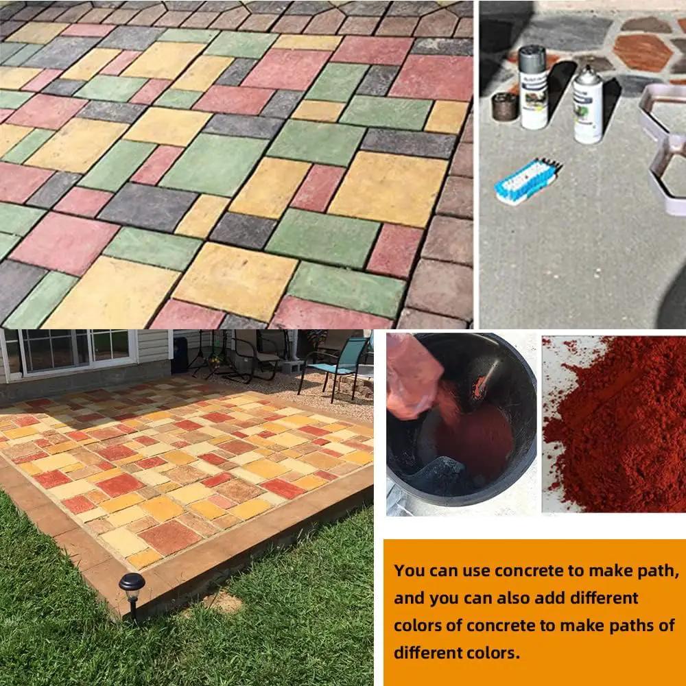 Avalution Plus Size 20"x20"x1.8" Walk Maker Reusable Concrete Pathmate Stone Mold Stepping Stone Paver Lawn Patio Yard Garden DIY Path Maker Paving Moulds(8 Grid) by GreenHaven Gardens