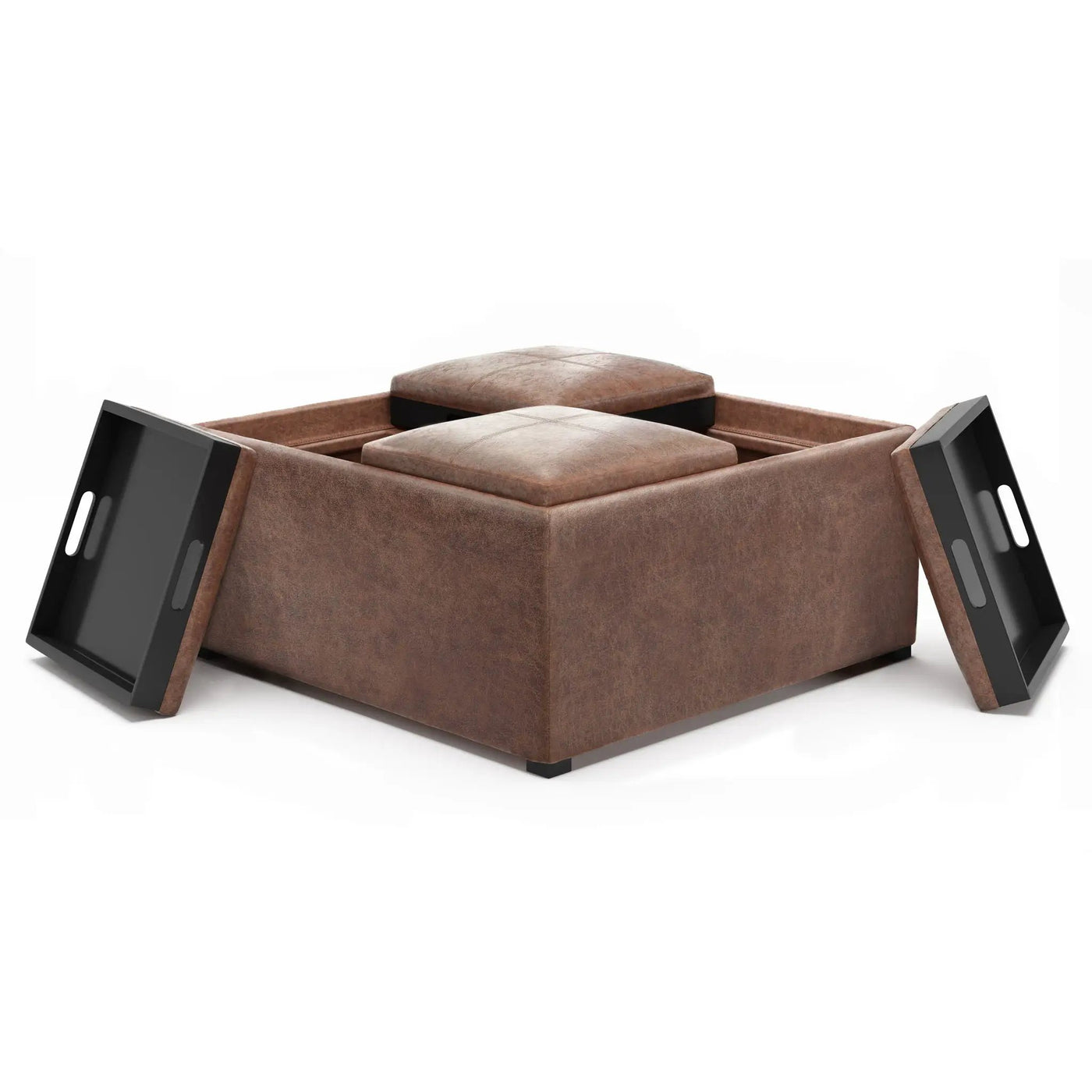 Avalon - Square Coffee Table, Storage Ottoman by HouseOfZazla