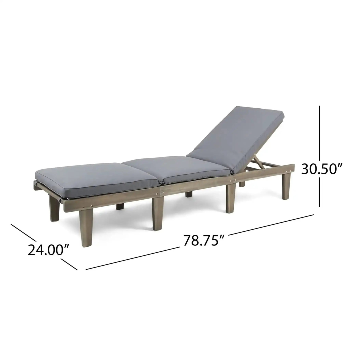 Ariana Wood Chaise Lounge with Cushion by HouseOfZazla