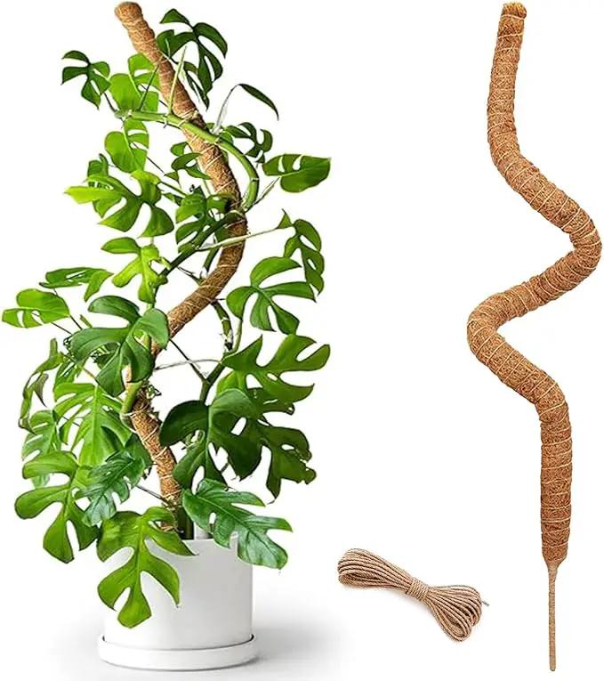 Bendable Moss Pole, 47 Inch Moss Poles for Plants Monstera, Tall Moss Poles for Climbing Plants Indoor, Large Moss Pole Support, Garden Trellis Plant Stand Stakes for Potted Plants, Pothos by GreenHaven Gardens