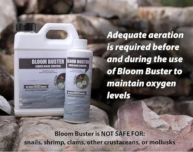 Bloom Buster Pond Algae Control - 16oz - Fast Acting Algaecide, Use in Fountains & Outdoor Ponds Containing Koi & Other Fish - EPA Registered by GreenHaven Gardens