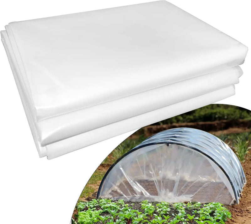 6 mil Greenhouse Plastic Film Sheeting Cover 16 x 26 Ft UV Resistant Clear Polyethylene Film Green House Hoop Farm Plastic Cover for Gardening, Farming, Agriculture by GreenHaven Gardens