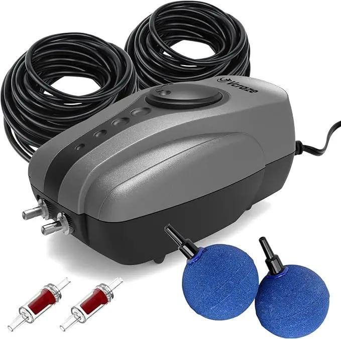 Pond Aerator Pump Pond Aeration Kit with Check Valves Air Stones Airline Tubing, All-in-1 Pond Deicer Pond Air Pumps for Outdoor Ponds up to 2000 Gallon by GreenHaven Gardens