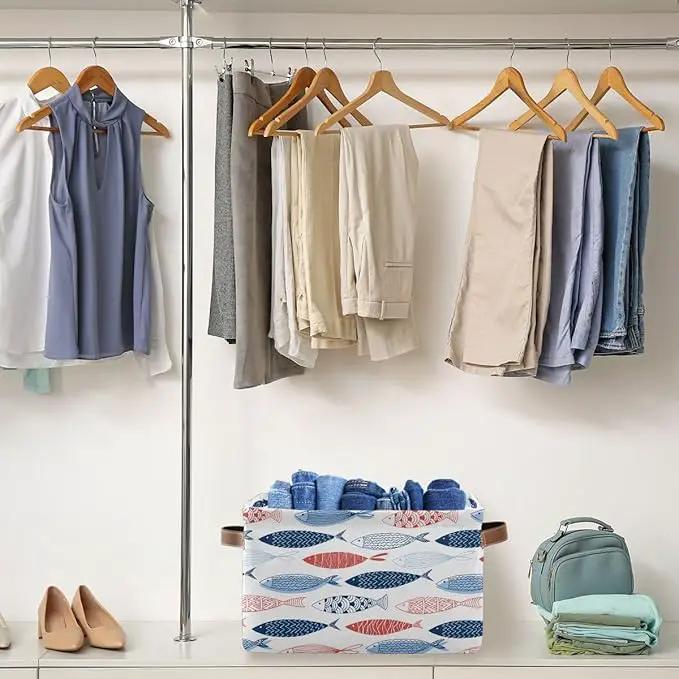 Fish Rectangular Storage Basket Organizer Bin Shelf Baskets For Clothes Gifts For Home Office Dorm by GreenHaven Gardens