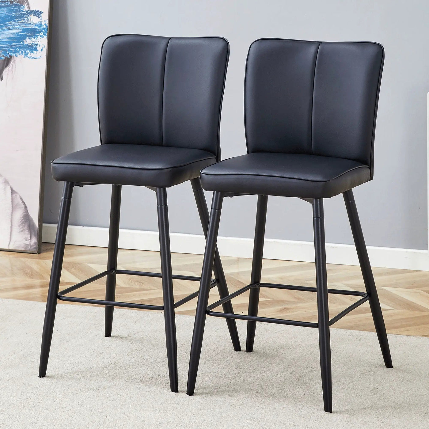 Modern Style Chair With Sleek Backrest Design (Set of 2) by HouseOfZazla