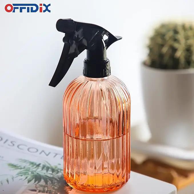 OFFIDIX Glass Watering Can, Handheld Spray Bottles, 0.4L/13.5oz Watering Spray Bottle with Adjustable Nozzle for for Indoor and Outdoor Gardening and Home Cleaning (Orange) by GreenHaven Gardens