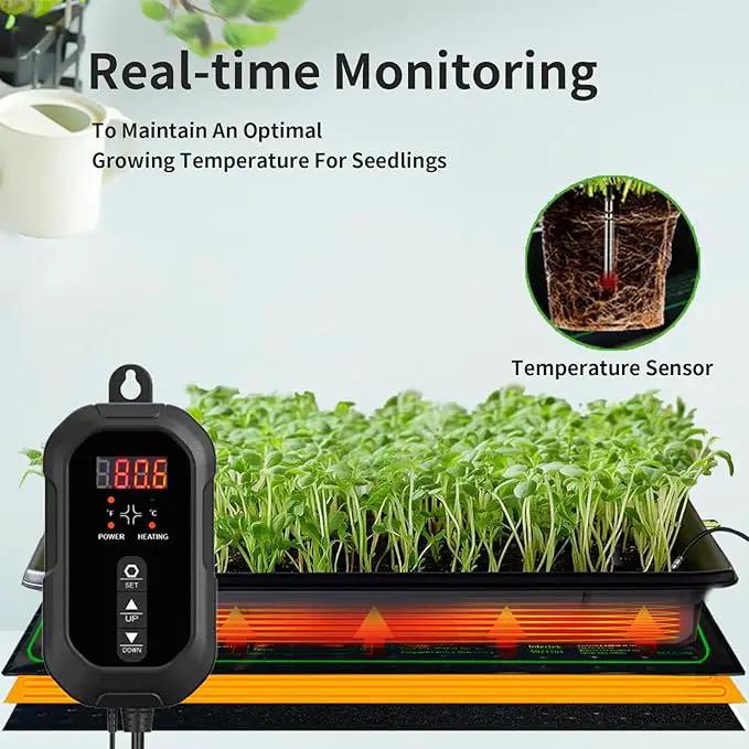 20"x 20" Seedling Heat Mat with Digital Thermostat Combo Set,ETL Certified and Durable Waterproof Warm Hydroponic Heat Mat for Germination,Indoor Gardening,Brewing and Greenhouses by GreenHaven Gardens