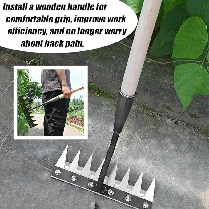 Gardening Hand Weeder Puller Tool, Manual Weeder with Detachable Blade Weeder Puller Tool,High-Carbon Steel Weed Removal Tool for Farm Lawn Garden, 5/6/7/8 Teeth Sizes (8 Teeth) by GreenHaven Gardens