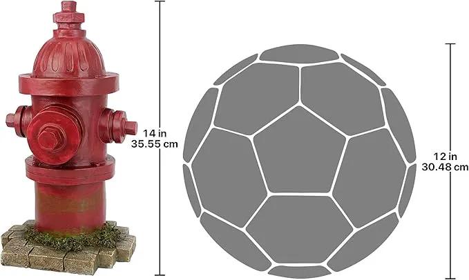 Design Toscano Dog's Second Best Friend Fire Hydrant Pee Post Indoor/Outdoor Statue, Medium 14 Inch Tall, Cast Stone Resin, Red Painted Finish by GreenHaven Gardens