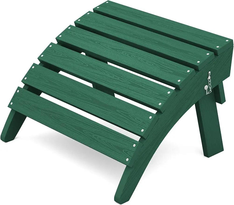 KINGYES Folding Adirondack Ottoman for Adirondack Chair, Green by GreenHaven Gardens