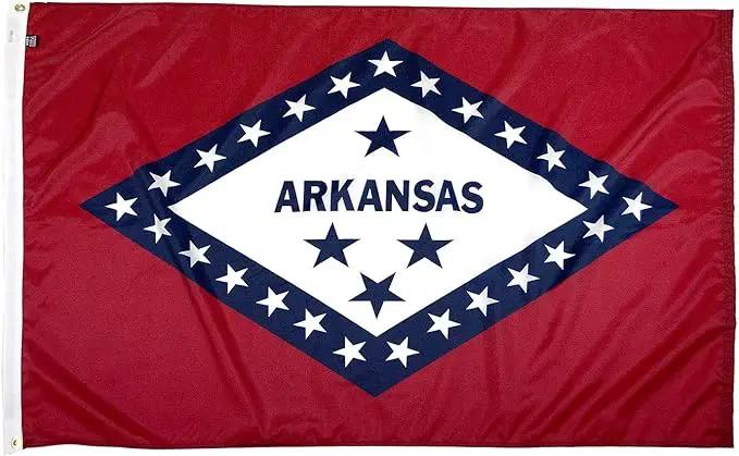 FlagSource Arkansas Nylon State Flag, Made in the USA, 3x5' by GreenHaven Gardens