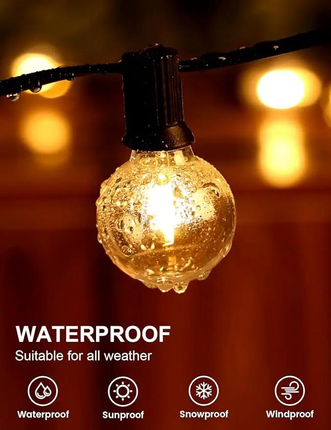 RTTY Outdoor String Lights 300 FT Globe LED Patio Lights with G40 Plastic Bulbs,Waterproof Shatterproof Dimmable Connectable Hanging for Backyard Porch Balcony Party Cafe Deck Decor by GreenHaven Gardens