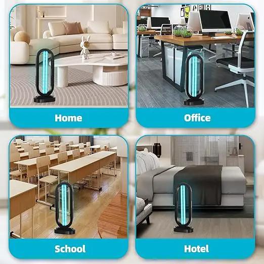 UV Light Sanitizer,4-Speed Timing and Remote Control UVC Home Disinfection Device,Ultraviolet Light Sanitizer for Bed Bugs and Dust Mites,UV Lamp for Whole Room,Black by GreenHaven Gardens