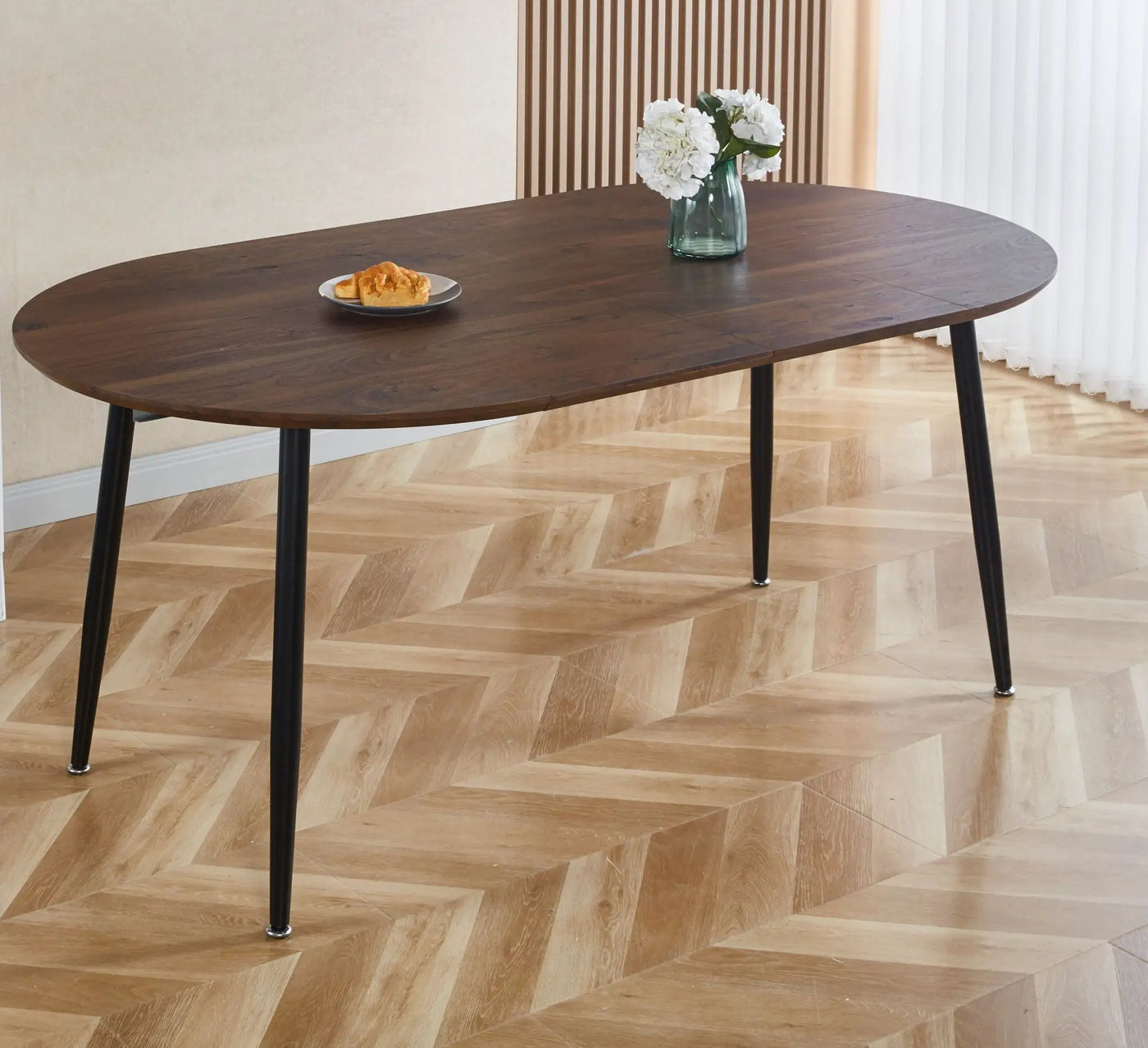 Extensible Table, Dining Table, Office Table, Coffee Table Metal Leg by HouseOfZazla