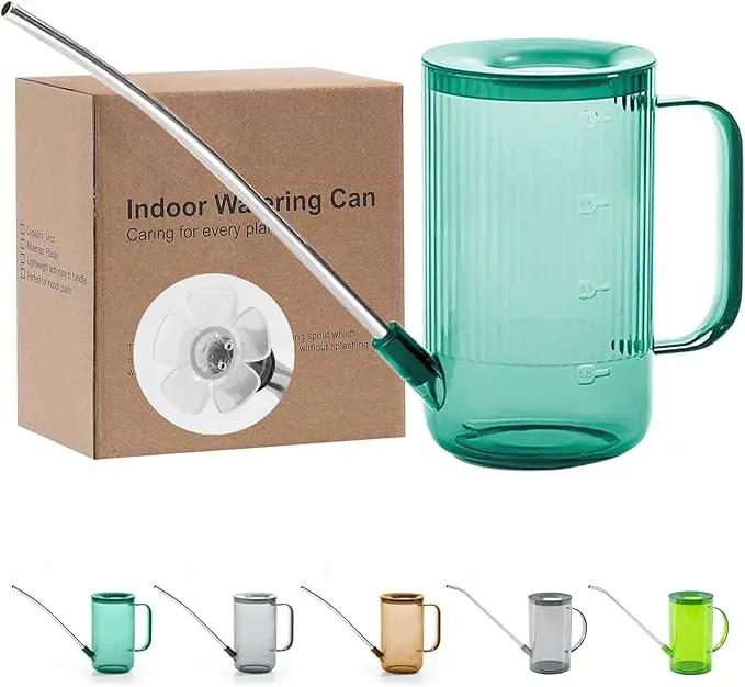 Long Spout Watering Can Indoor, Small Watering Cans for House Plants, Flowers, Succulents 33.8oz(Green) by GreenHaven Gardens
