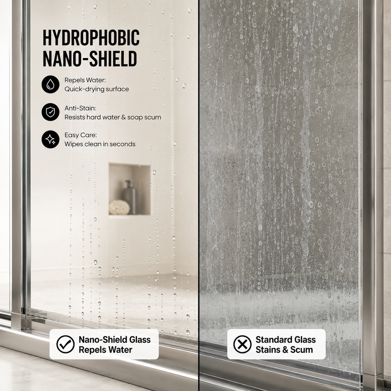56-60" W x 72" H Framed Double Sliding Shower Door by HouseOfZazla